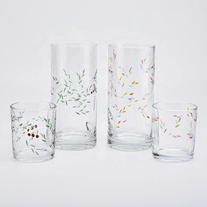 Handmade crystal pillar candle container tealight glass candles jars bottle home decor in bulk