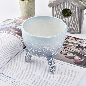 Empty glazed votive candle holder ceramic candle container vases home decoration
