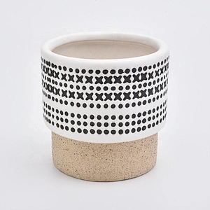 Matte ceramic candle jar tealight candle holder for home decor