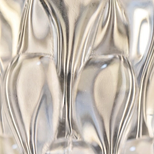 309ML New Arrival Glass Candle Jar with Emboss Design