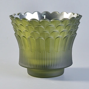 Wholesales tealight recycled luxury glass candle holder for home decor