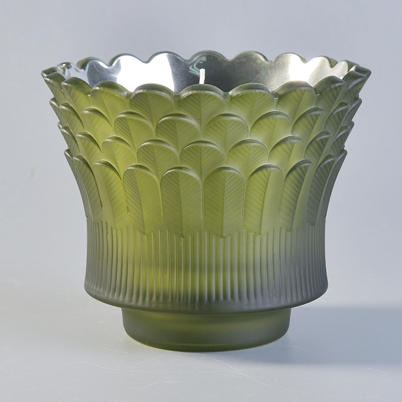Wholesales tealight recycled luxury glass candle holder for home decor