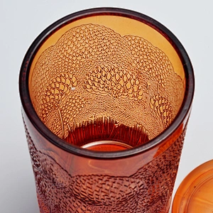 Sunny design custom color luxury tealight glass candle jar tumbler and lid