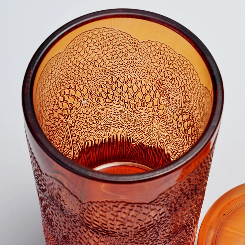 Sunny design custom color luxury tealight glass candle jar tumbler and lid