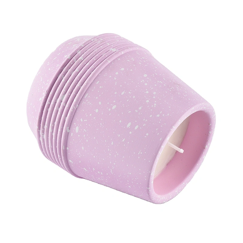 Sunny luxury empty pink concrete cement candle holder 10oz 20oz