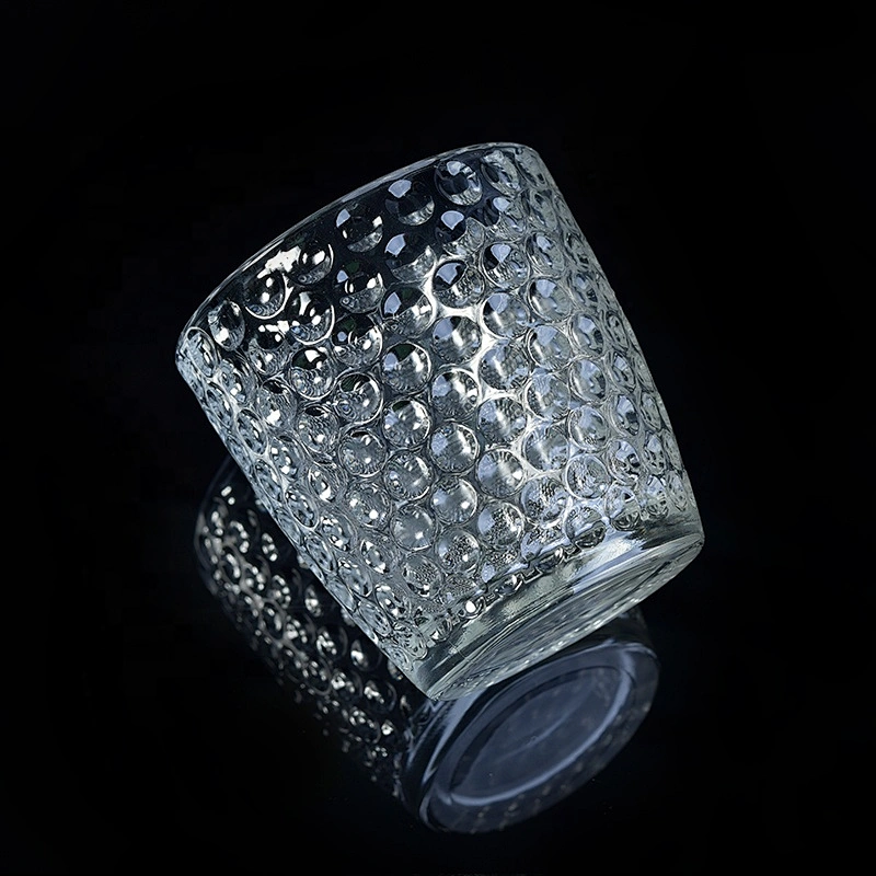300ml Transparent engraving Glass tealight candle Holder home Decor Wholesales