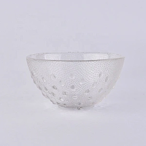 Unique bowl-shape candle holder tea light glass candle vessel wedding decor wholesale