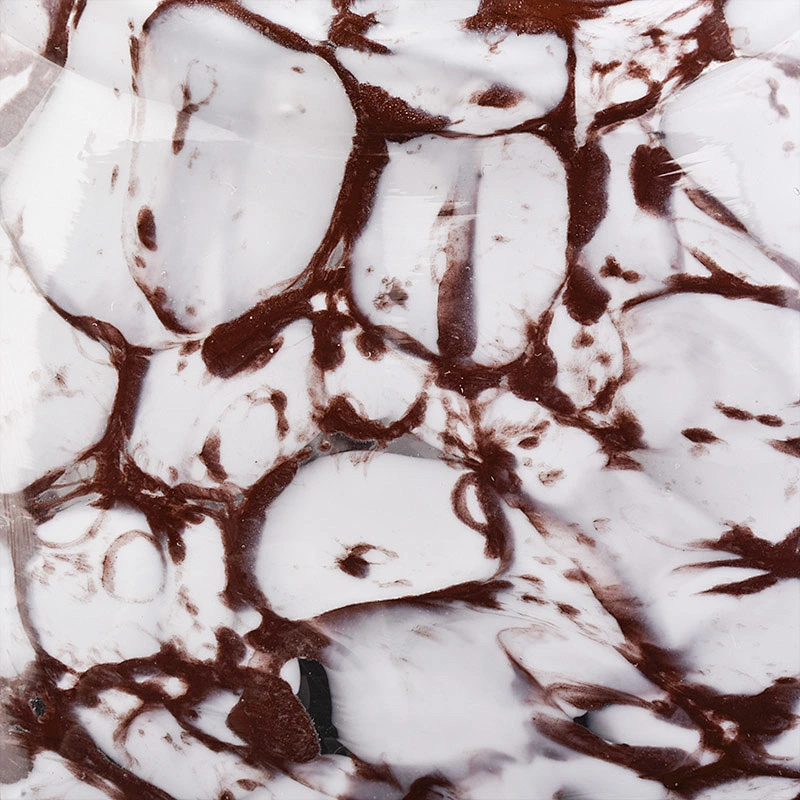 Brown marbled glossy candle vessel unique glass candle jar