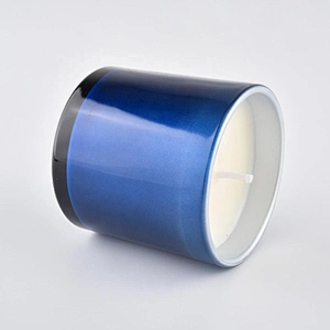 10oz Sunny glassware luxury customized blue candle glass holders