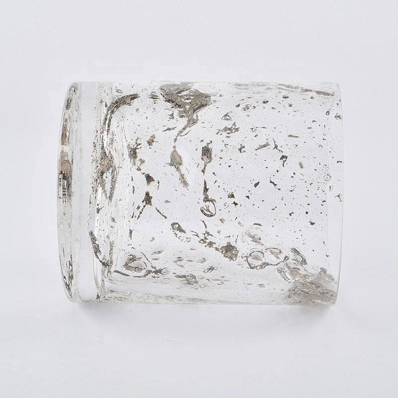 Crystal mercury glass candle holders