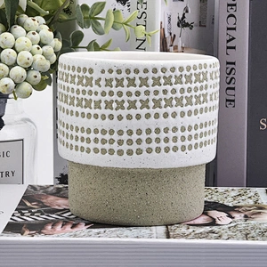 Mable ceramic candle jars frosted candle holders wedding decoration