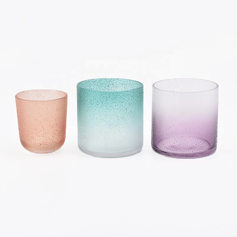 Round customized mercury candle container glass candle holder home decoration
