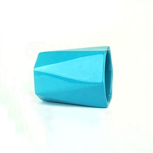 Wholesales geometric blue ceramic candle tumbler