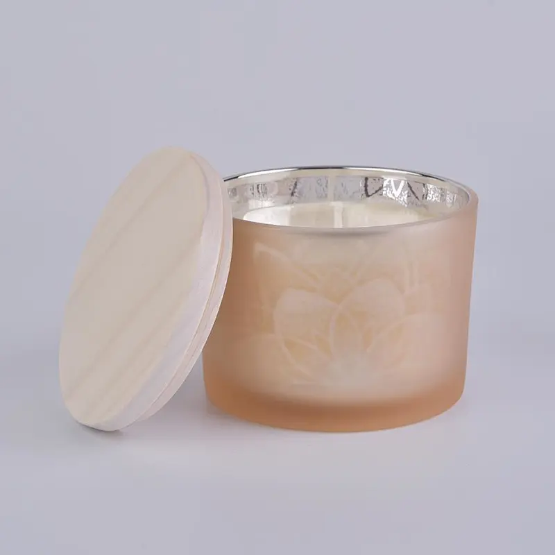 wide glass candle vessel, glass jar for candle making