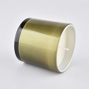 Metallic Gold Frosted Glass Candle Jars