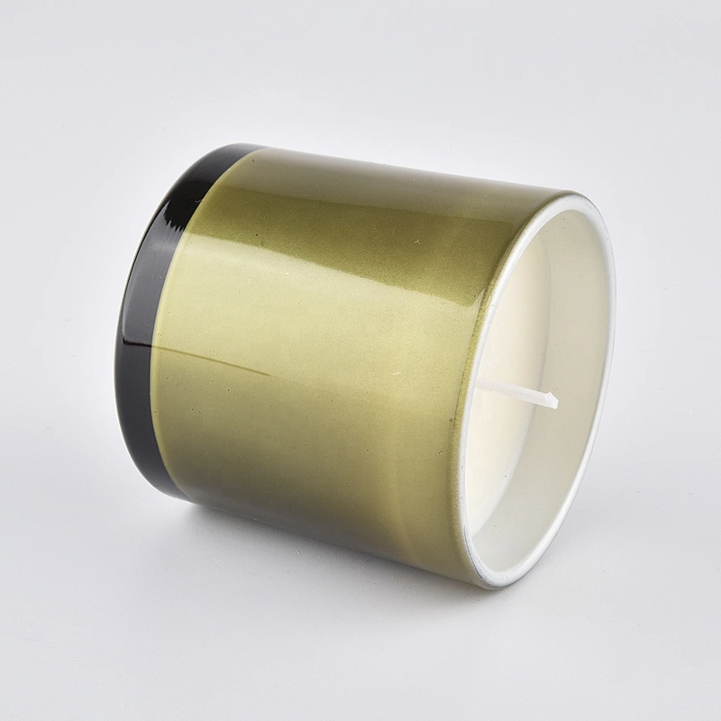 Metallic Gold Frosted Glass Candle Jars