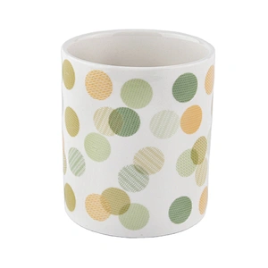 Sunny luxury custom white empty ceramic holder jars for candle