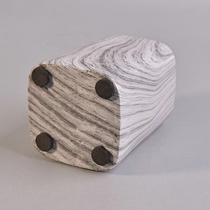 Customized concrete candle container water transfer printing home decor