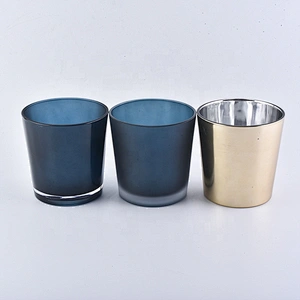V shaped glass candle vessels decorative glass candle jar 670 ml