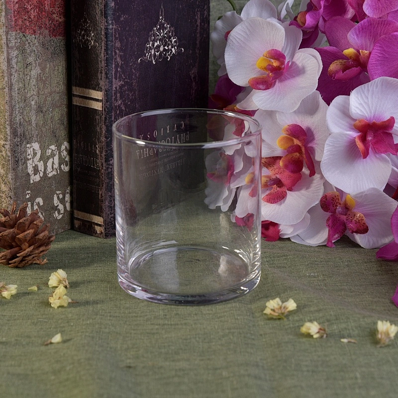 Clear handmade candle holder glass votive candle jar home decorative factory