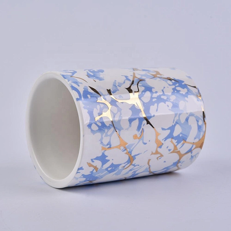 10oz Wholesales empty cylinder ceramic candle holders wedding decor