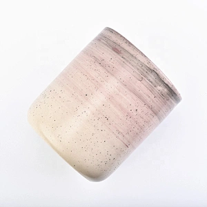 Cylinder decorative ceramic candle jars tea light candle containers wedding centerpieces
