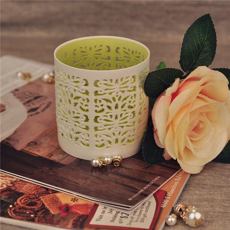 10oz Vintage hollow tea light ceramic candle holder