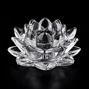 Wholesales Luxury empty flower glass candle holder 50ml