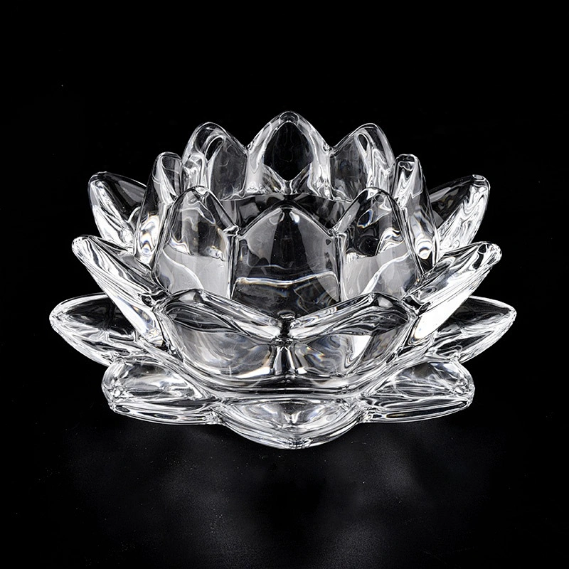 Wholesales Luxury empty flower glass candle holder 50ml