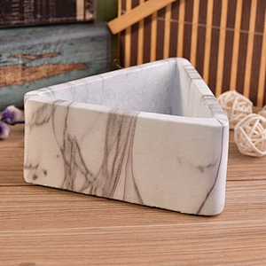 Triangle concrete candle jar custom home decor