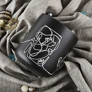 ceramic candle containers with round bottom