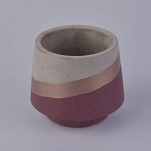 400ml glazed concrete candle holder tealight candle jar party decoration