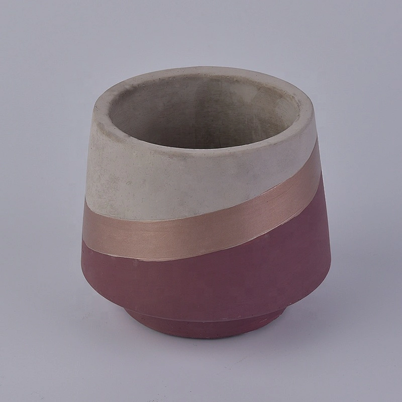 400ml glazed concrete candle holder tealight candle jar party decoration