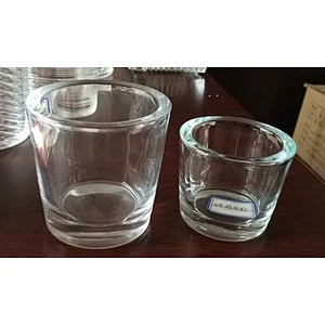 thick wall 8oz colored glass candle holders