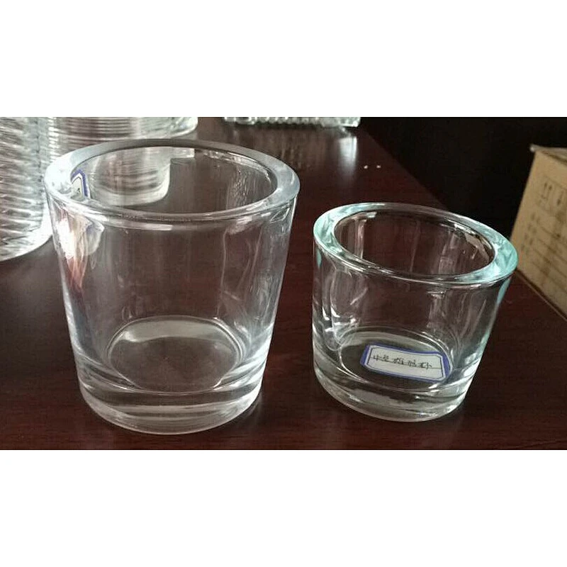 thick wall 8oz colored glass candle holders