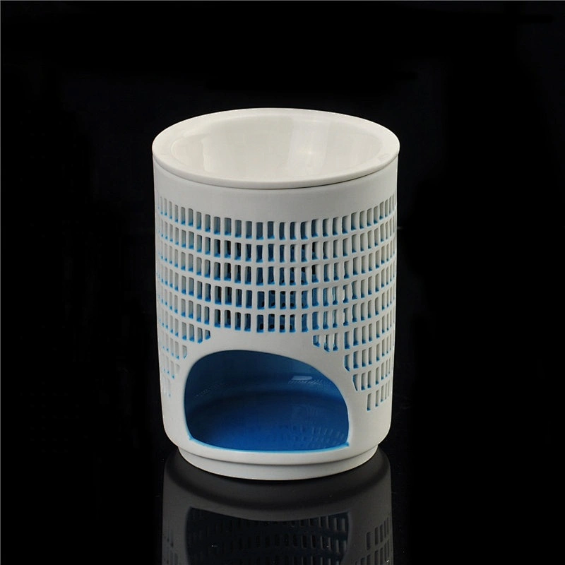 Floral Pattern Ceramic Tealight Candle Holder Oil Burner Home Decoration