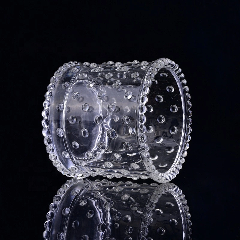 Sunny cylinder crystal decorative glass candle holder