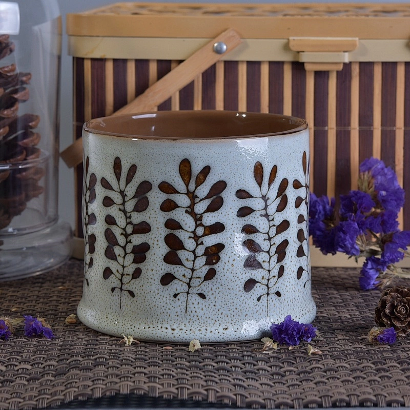 Luxury ceramic candle jars votive candle tin wedding centerpieces