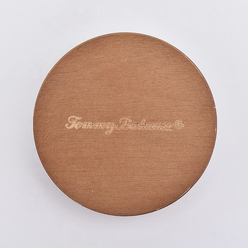Chocolate cork wooden lids for candle holder wholesales