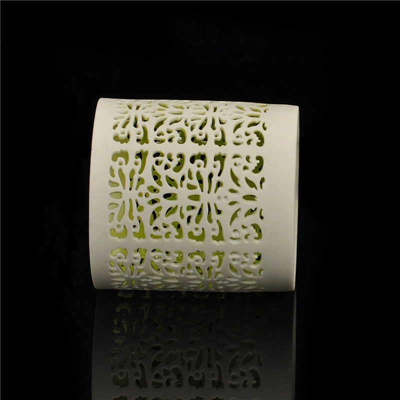 10oz Vintage hollow tea light ceramic candle holder