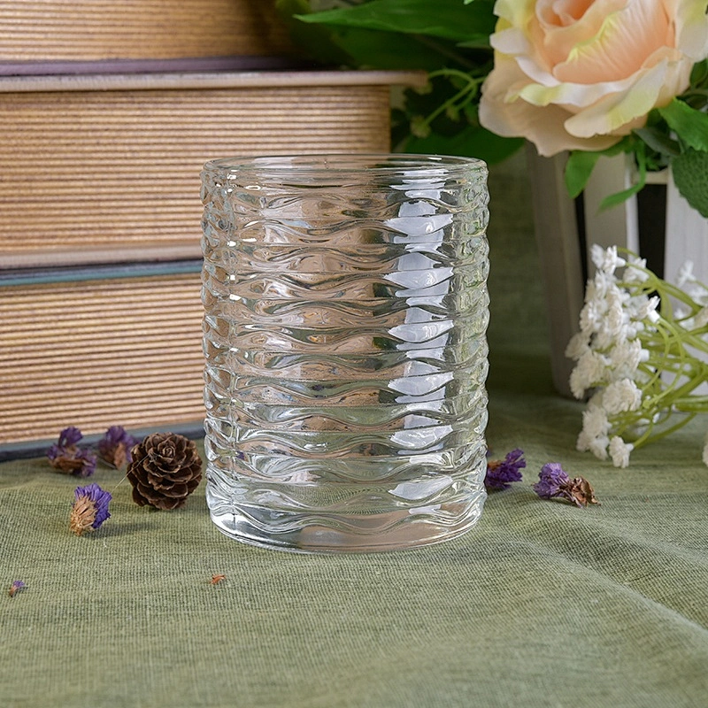 Pressed christmas glass candle holder home Decor