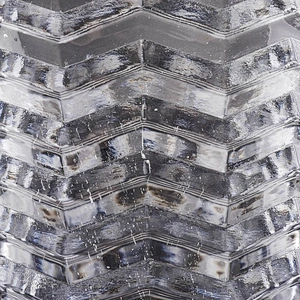 Wholesale cylinder glass wave embossed candle  holders home decoration