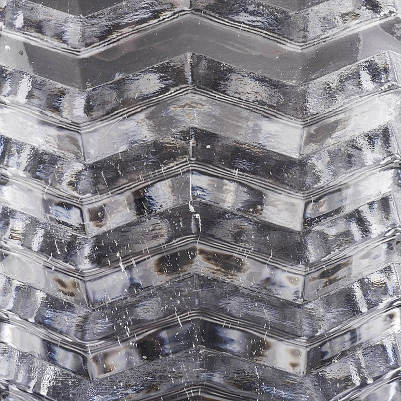 Wholesale cylinder glass wave embossed candle  holders home decoration