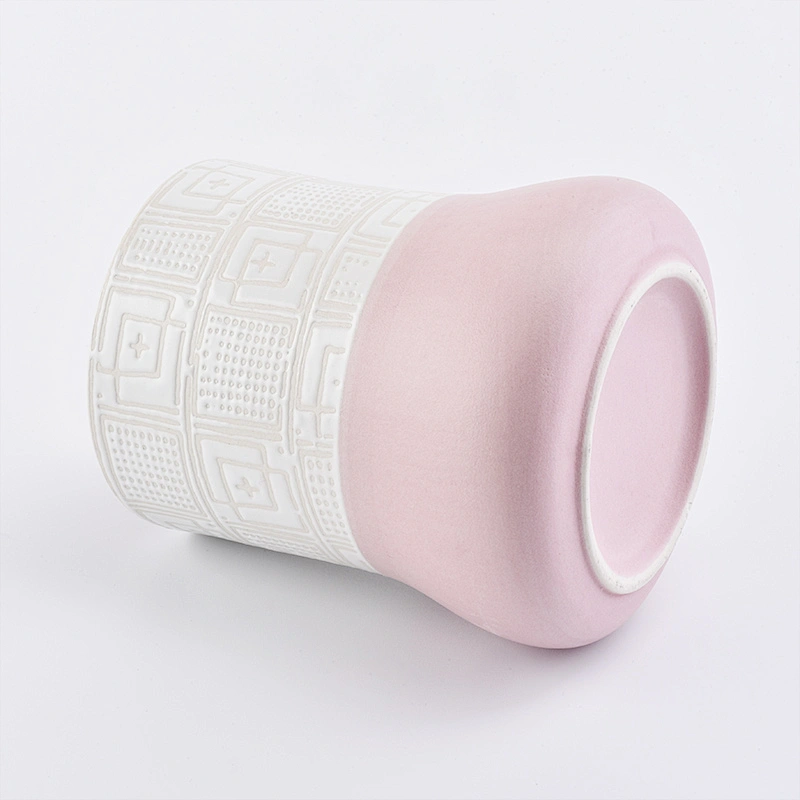 Luxury glazed ceramic votive candle jars customized candle holders home decor wholesale