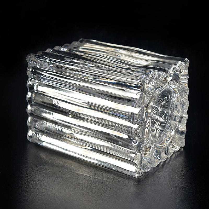 Square Glass Candle jar tealight candle Holder home Decor supply