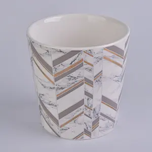 ceramic candle jar with decal 600ml