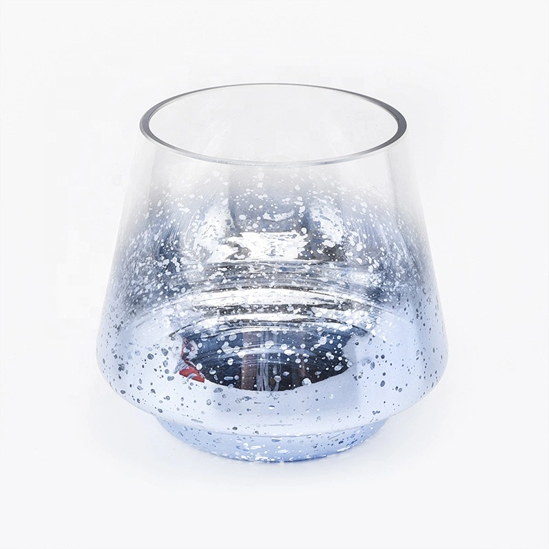 Wholesale  glass candle  holder gradient mercury home decoration