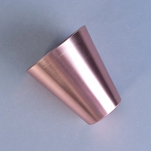 Luxury Electroplating Pink Metal Candle Jars Metal holders for Wedding Decor in bulk