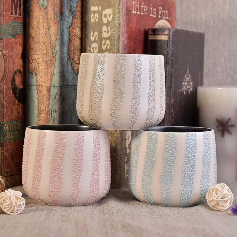 Colorful glazed ceramic tealight scented candle holders home decoration