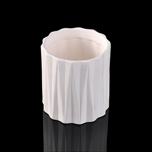 Antique ceramic jar for candle and plant pure white ceramic jar